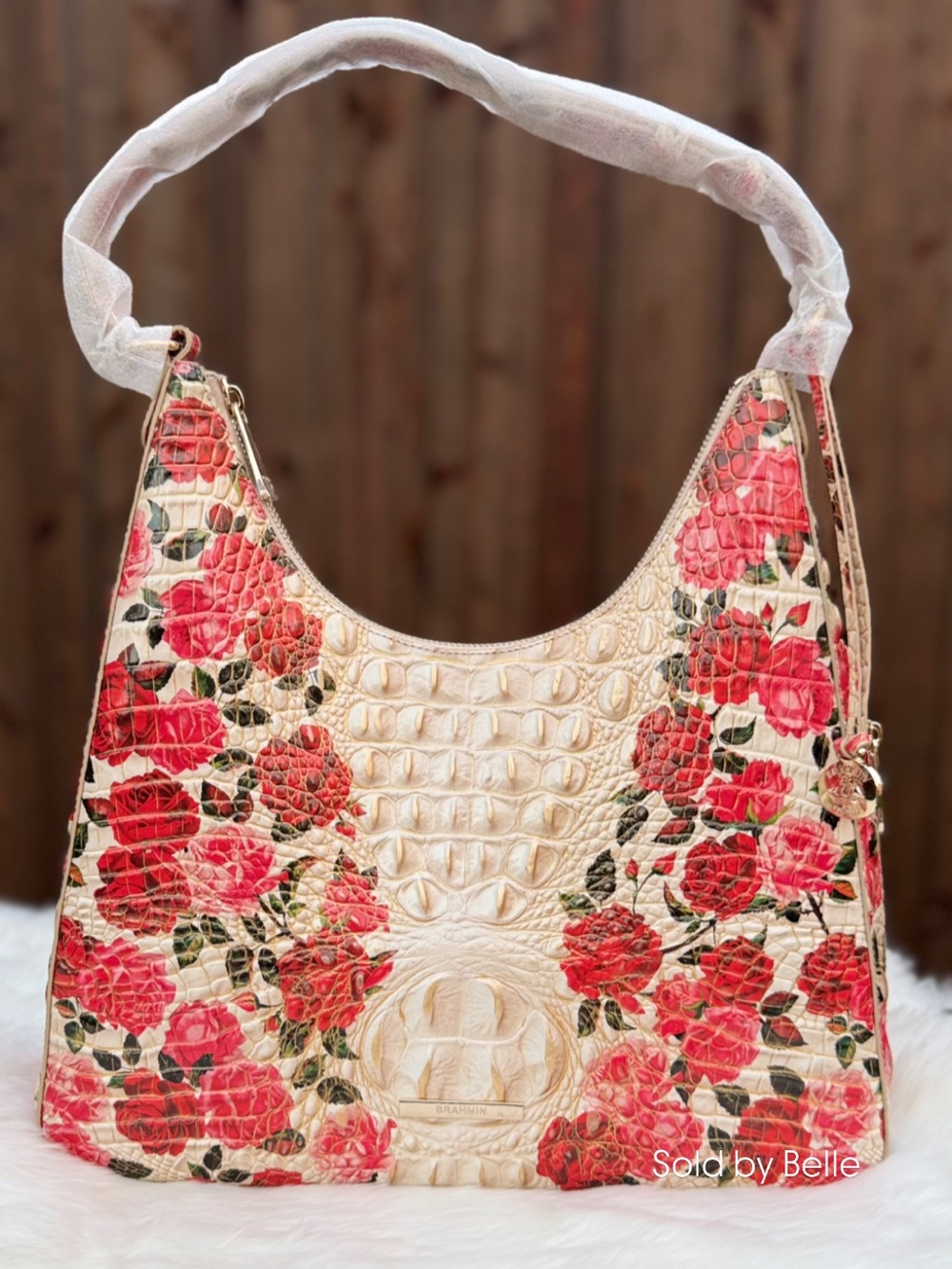 NWT Brahmin Tabitha Romantic Roses Ombre Melbourne Purse